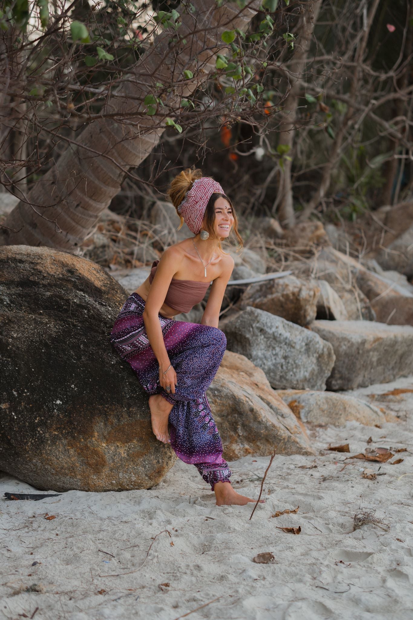Harem pants – Chakra Pattern – Dusky Pink