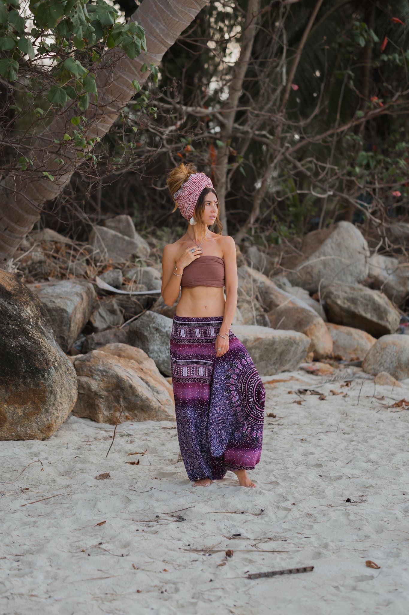 Harem pants – Chakra Pattern – Dusky Pink