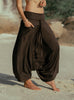 Harem Pants - Plain Cotton - Brown