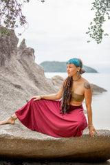 Harem Pants - Plain Cotton - Maroon