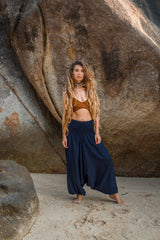 Harem Pants - Plain - Navy