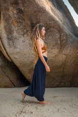 Harem Pants - Plain - Navy