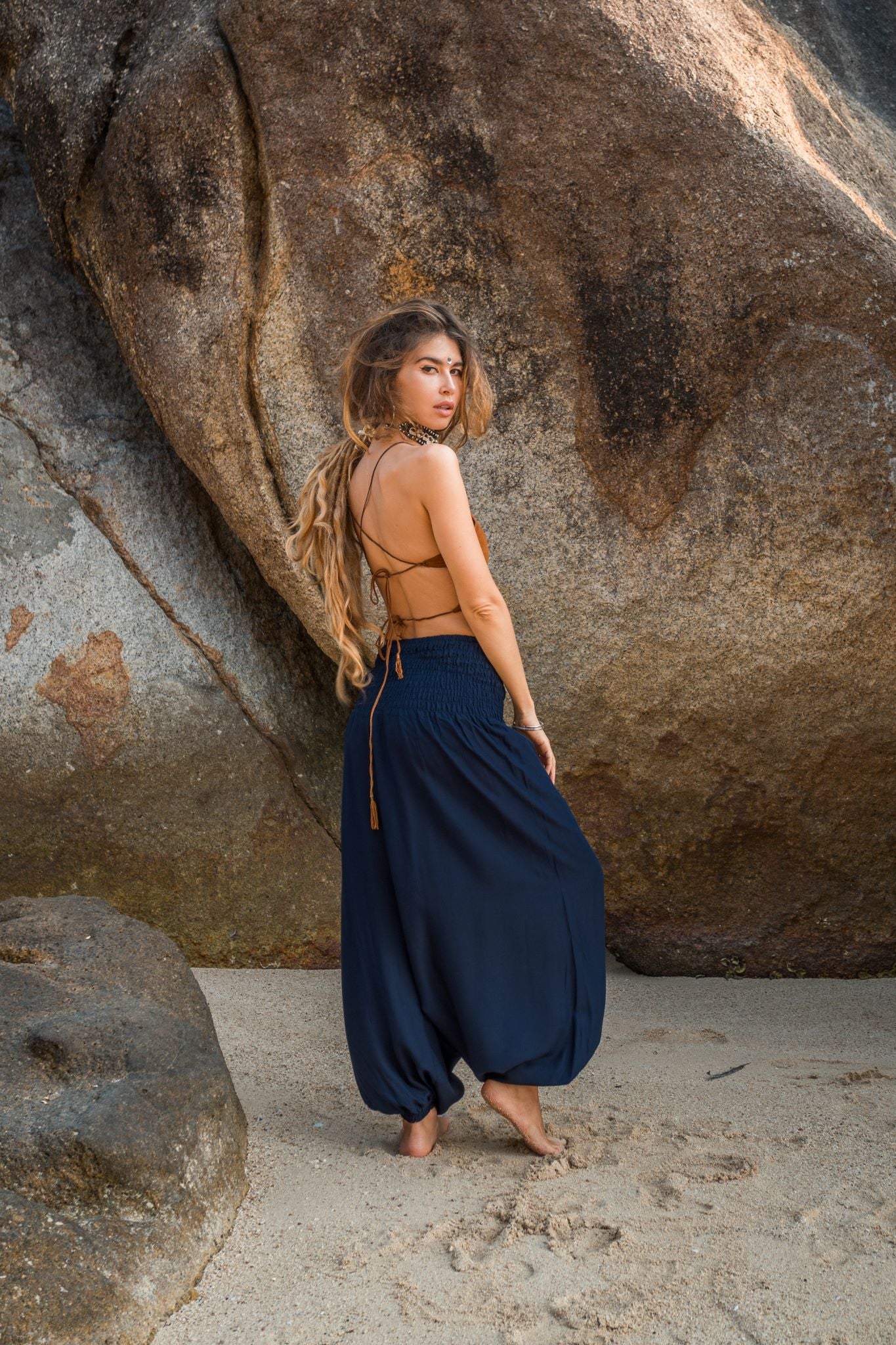 Harem Pants Plain Navy