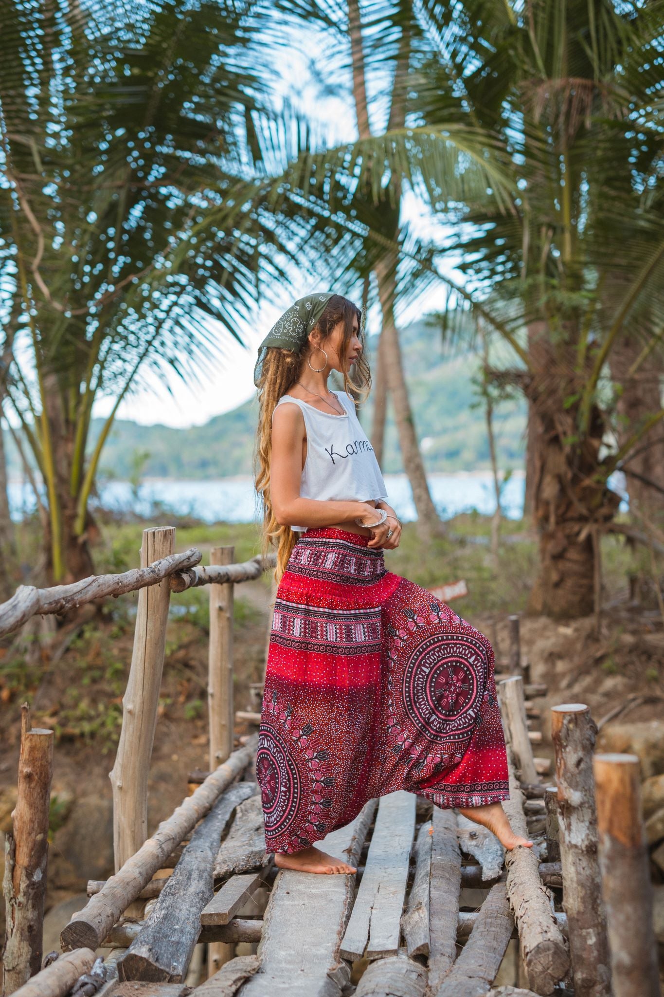 Harem pants – Chakra Pattern – Red