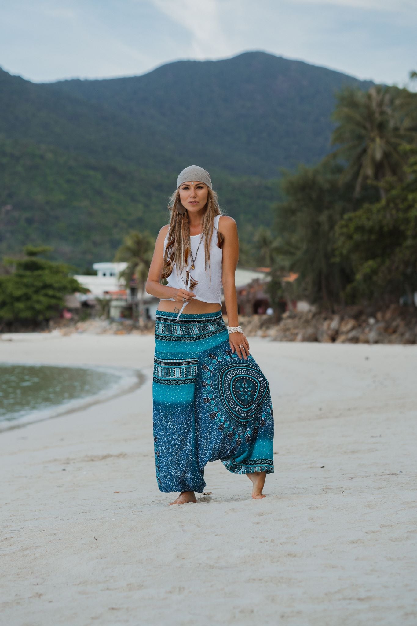 Harem pants – Chakra Pattern – Turquoise