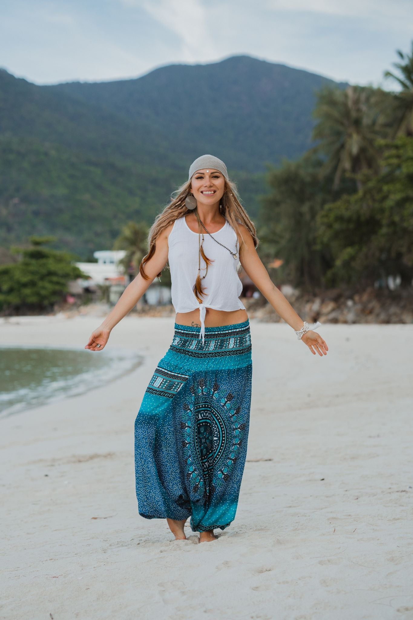 Harem pants – Chakra Pattern – Turquoise