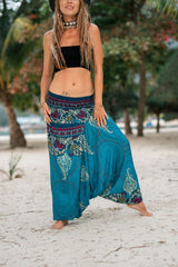 Harem Pants - Paisley Mandala - Turquoise
