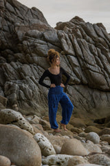 Warm High Crotch Harem Pants - Cashmilon - Blue