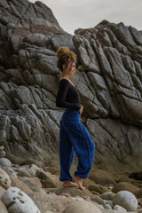 Warm High Crotch Harem Pants - Cashmilon - Blue