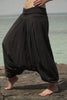 plain black harem pants with fleece lining