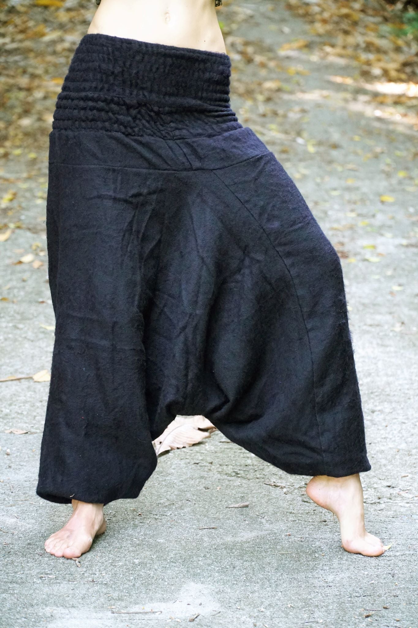 Warm Harem Pants - Cashmilon - Black