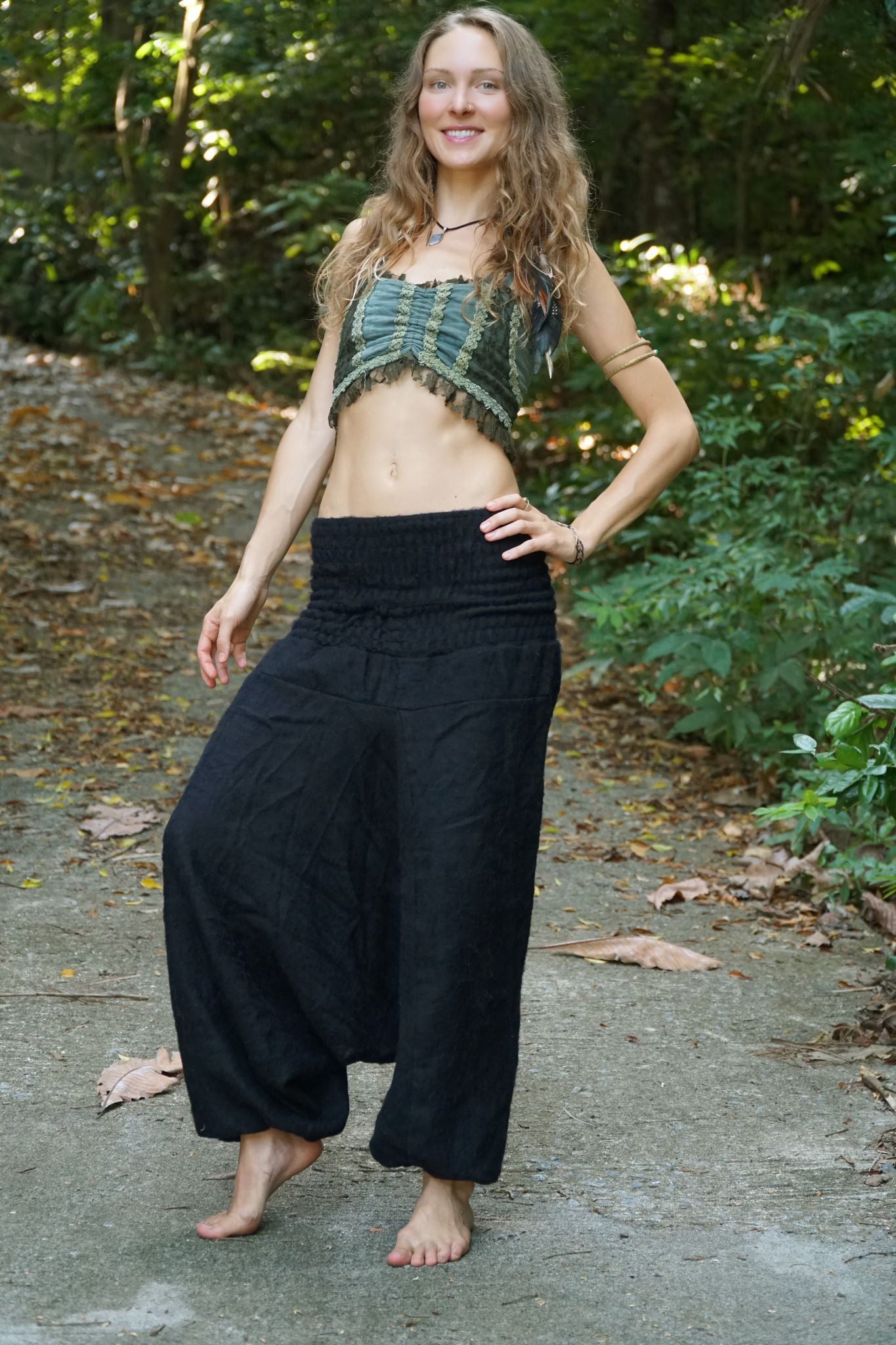 Warm Harem Pants - Cashmilon - Black