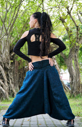 Warm Harem Pants - Cashmilon - Blue/Black