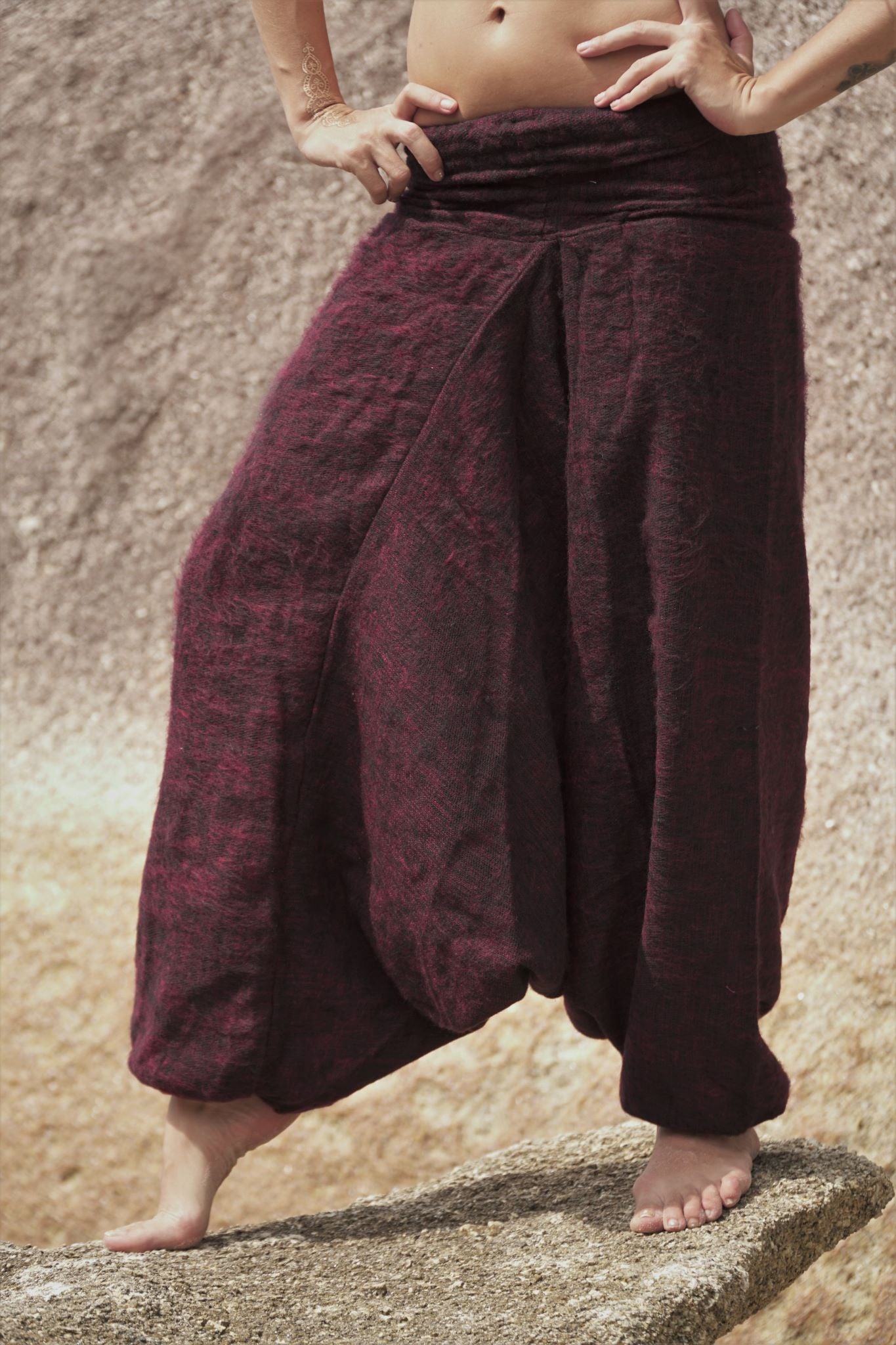 Warm Harem Pants - Cashmilon - Red