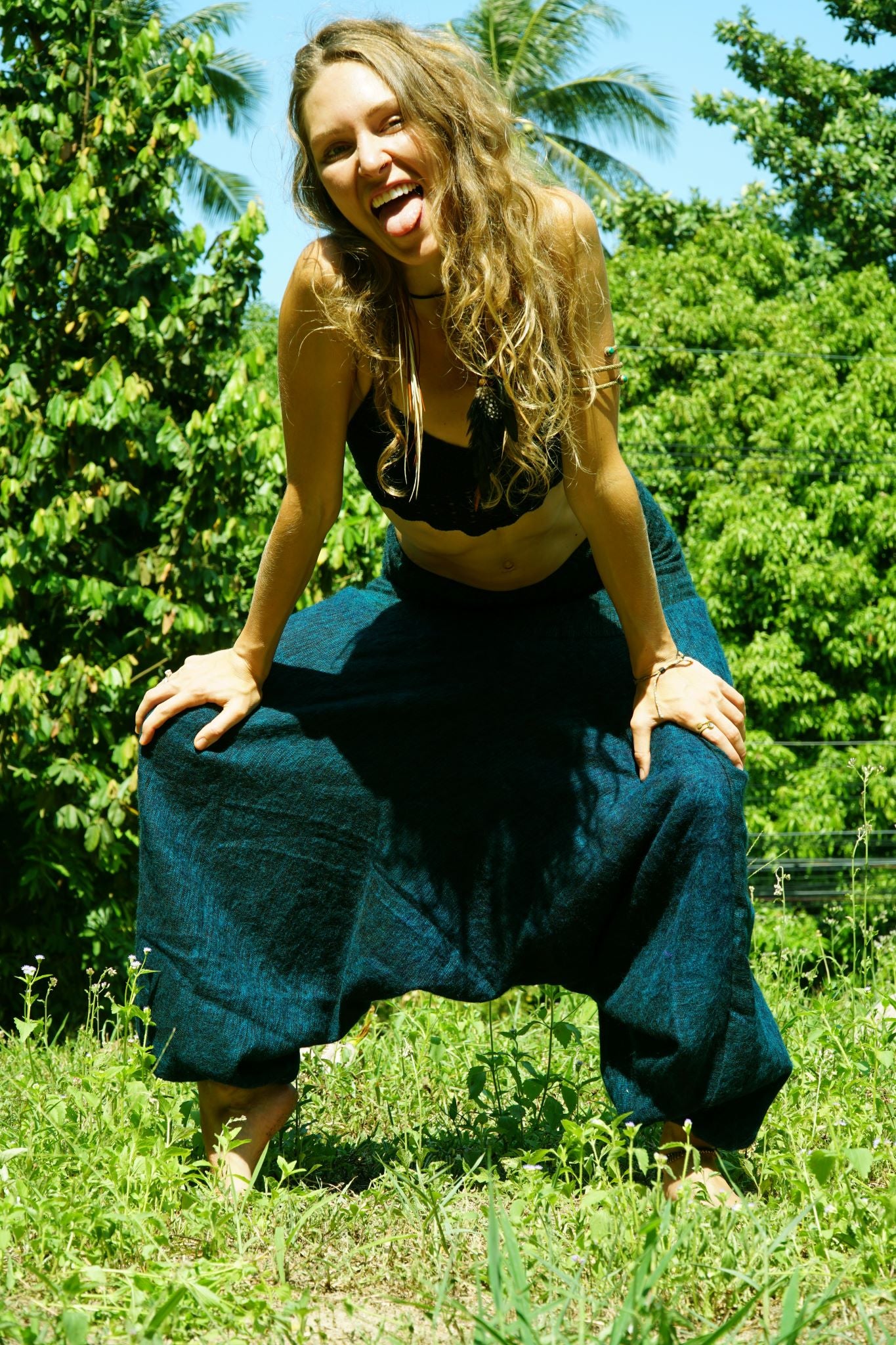 Warm Harem Pants - Cashmilon - Green