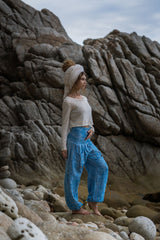 Warm High Crotch Harem Pants - Cashmilon - Powder Blue