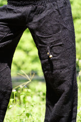 Warm High Crotch Harem Pants - Cashmilon - Black