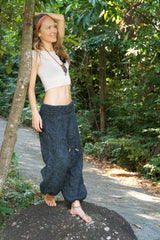 Warm High Crotch Harem Pants - Cashmilon - Grey