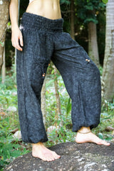 Warm High Crotch Harem Pants - Cashmilon - Grey