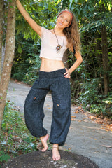 Warm High Crotch Harem Pants - Cashmilon - Grey