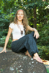 Warm High Crotch Harem Pants - Cashmilon - Grey