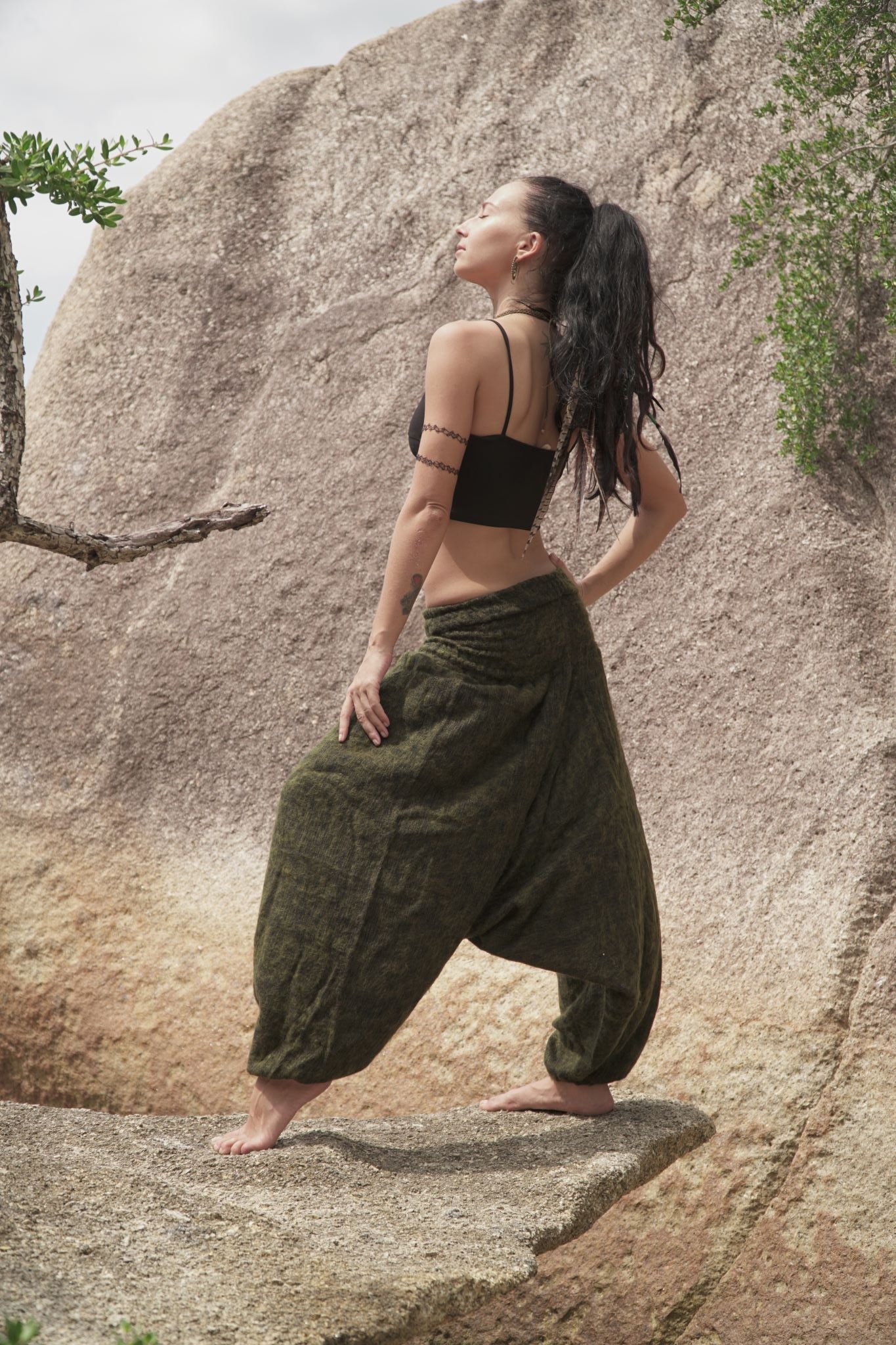 Warm Harem Pants - Cashmilon - Mustard Yellow