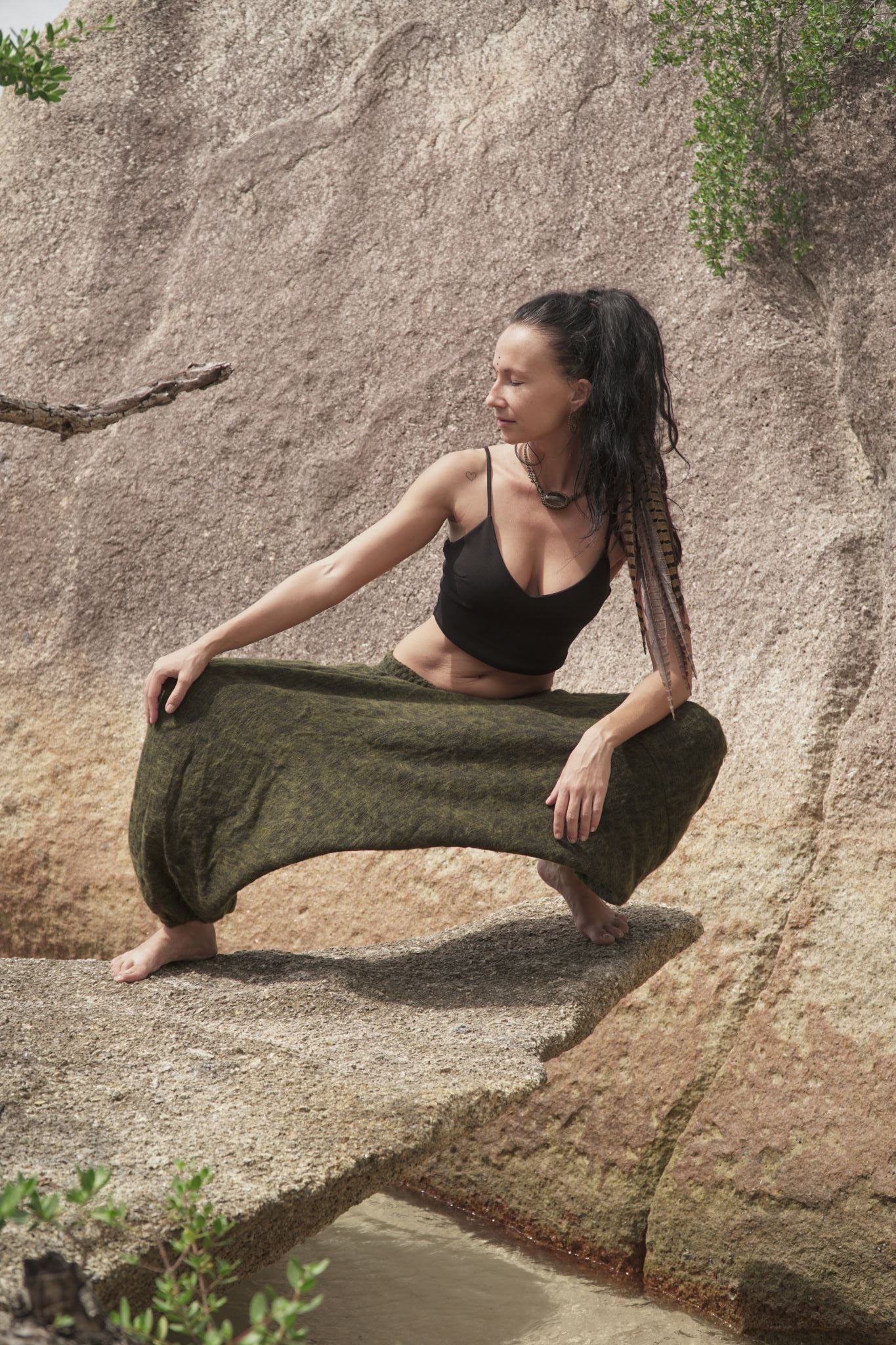 Warm Harem Pants - Cashmilon - Mustard Yellow