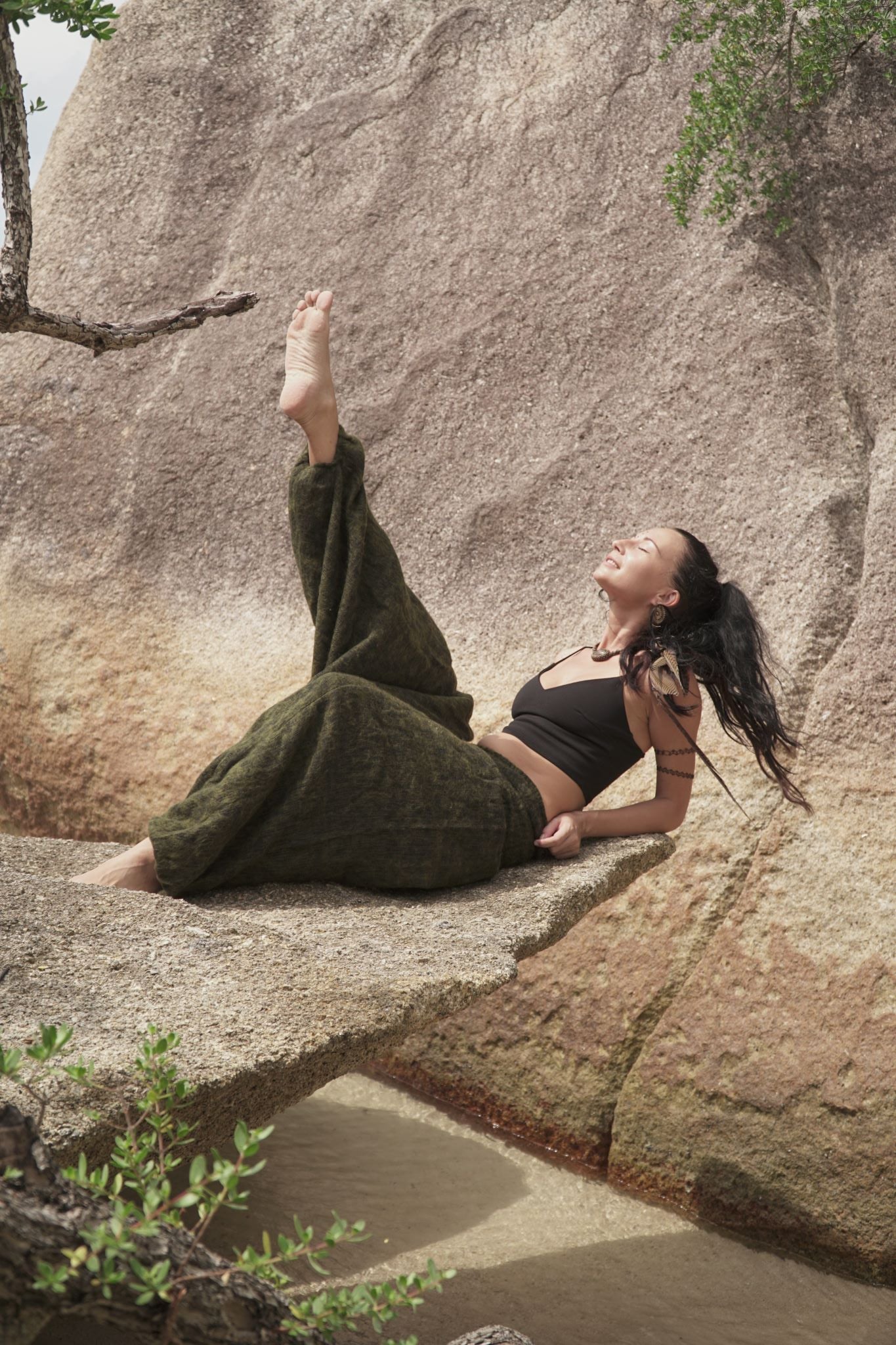 Warm Harem Pants - Cashmilon - Mustard Yellow