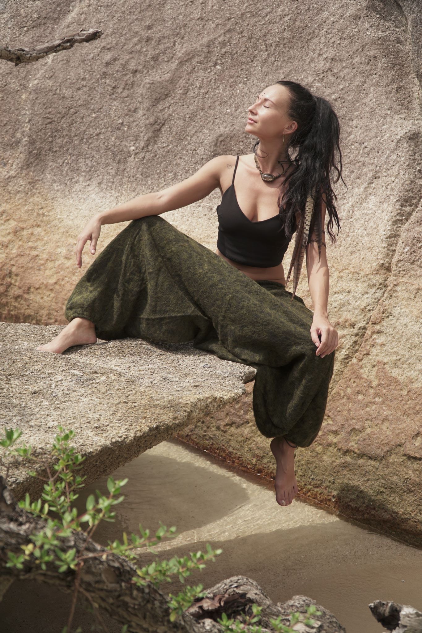 Warm Harem Pants - Cashmilon - Mustard Yellow