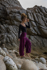 Warm High Crotch Harem Pants - Cashmilon - Pink