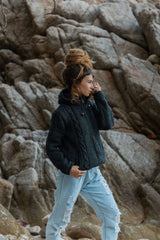 Wool Jacket - Cable Knit Aran - Charcoal