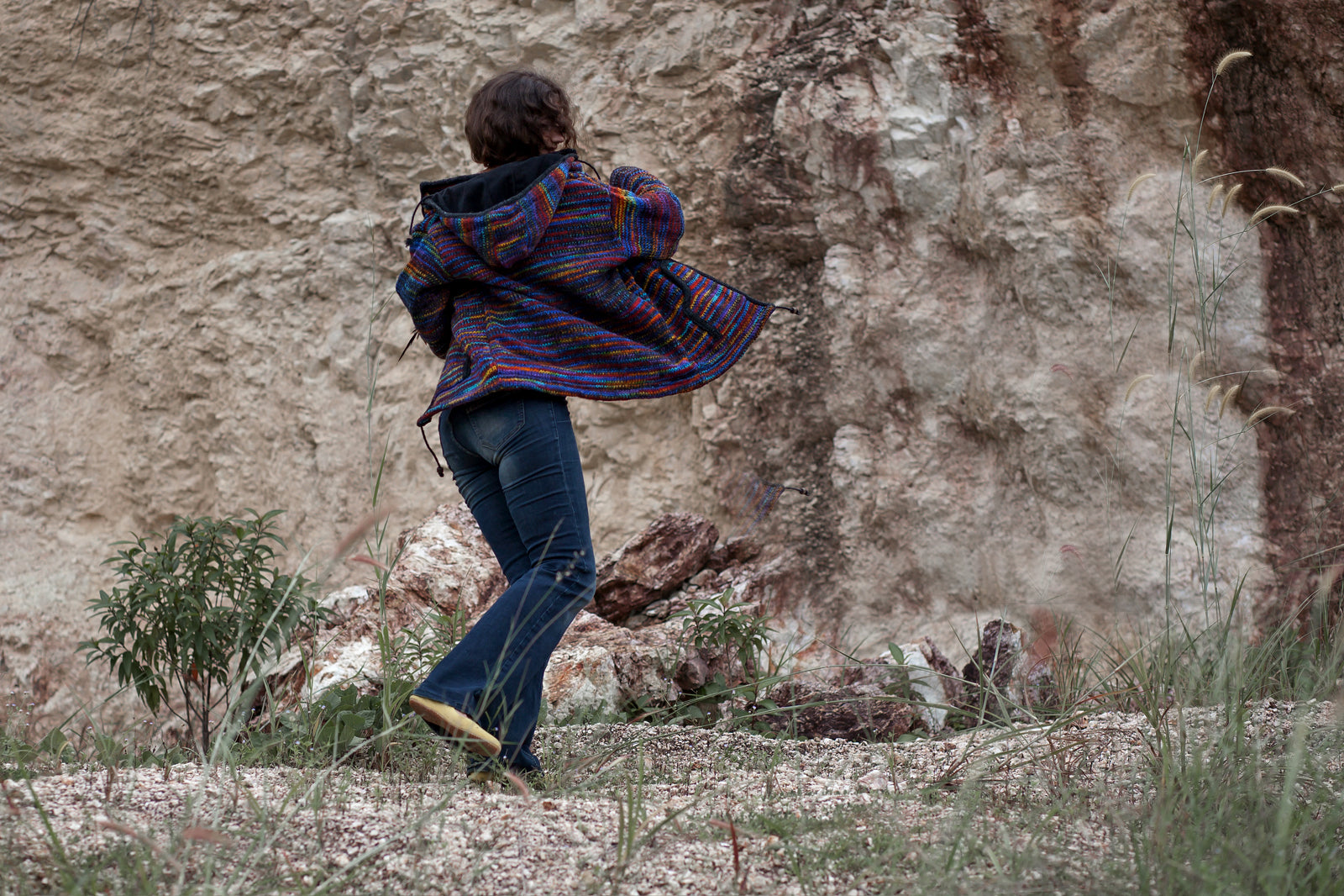 Wool Jacket - Charcoal - Rainbow