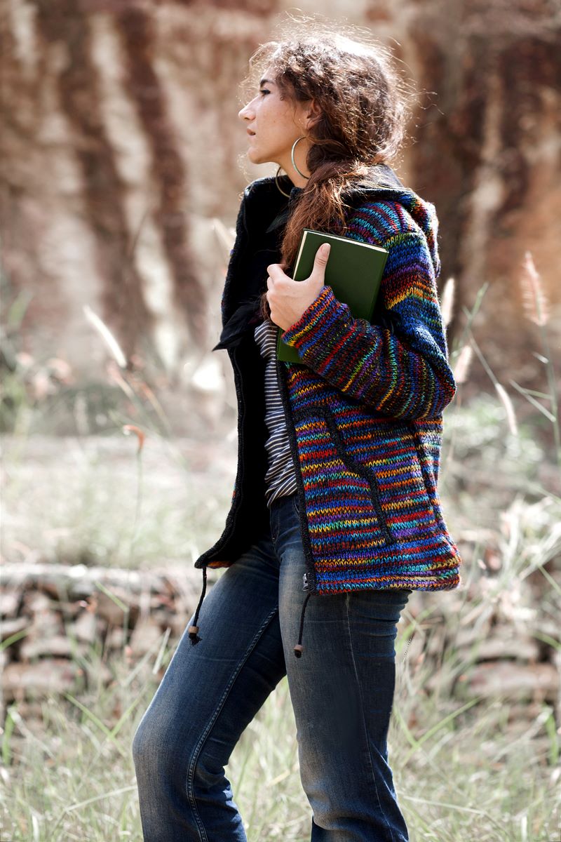 Wool Jacket - Charcoal - Rainbow