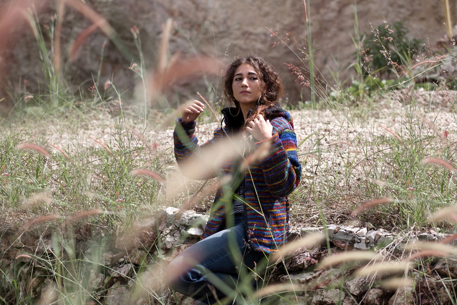 Wool Jacket - Charcoal - Rainbow