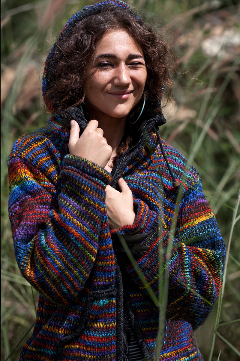 Wool Jacket - Charcoal - Rainbow