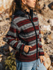 Wool Jacket - Striped - Maroon