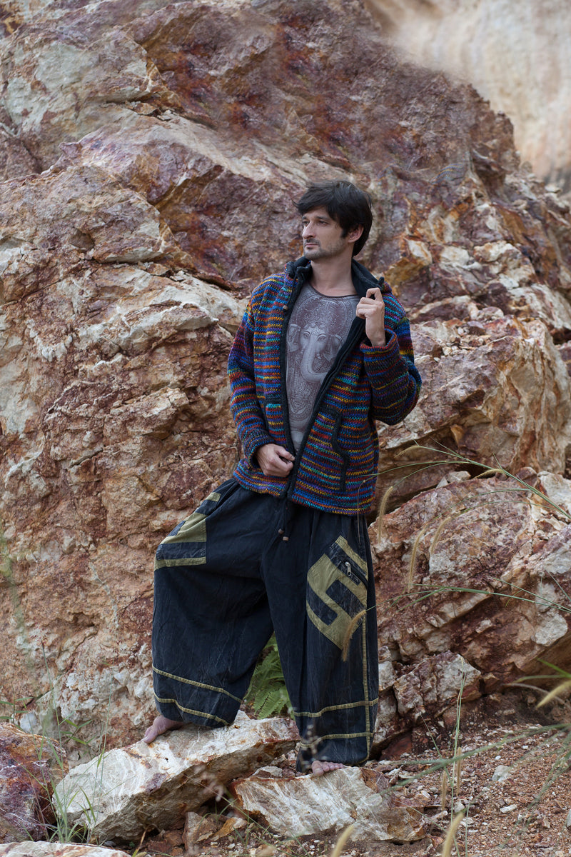 Wool Jacket - Charcoal - Rainbow