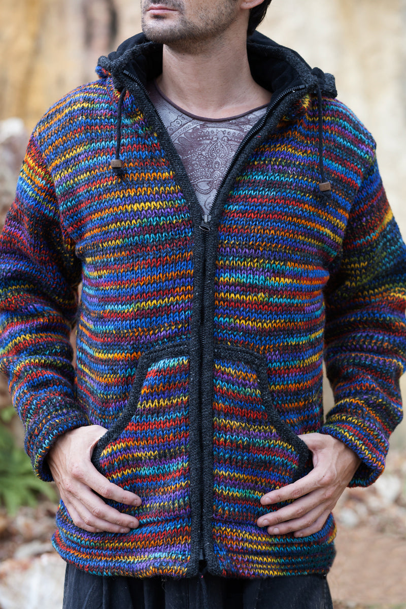 Wool Jacket - Charcoal - Rainbow