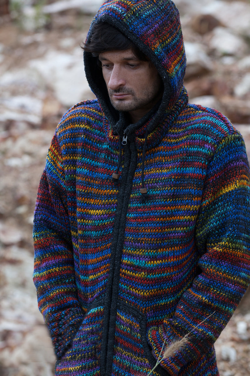 Wool Jacket - Charcoal - Rainbow