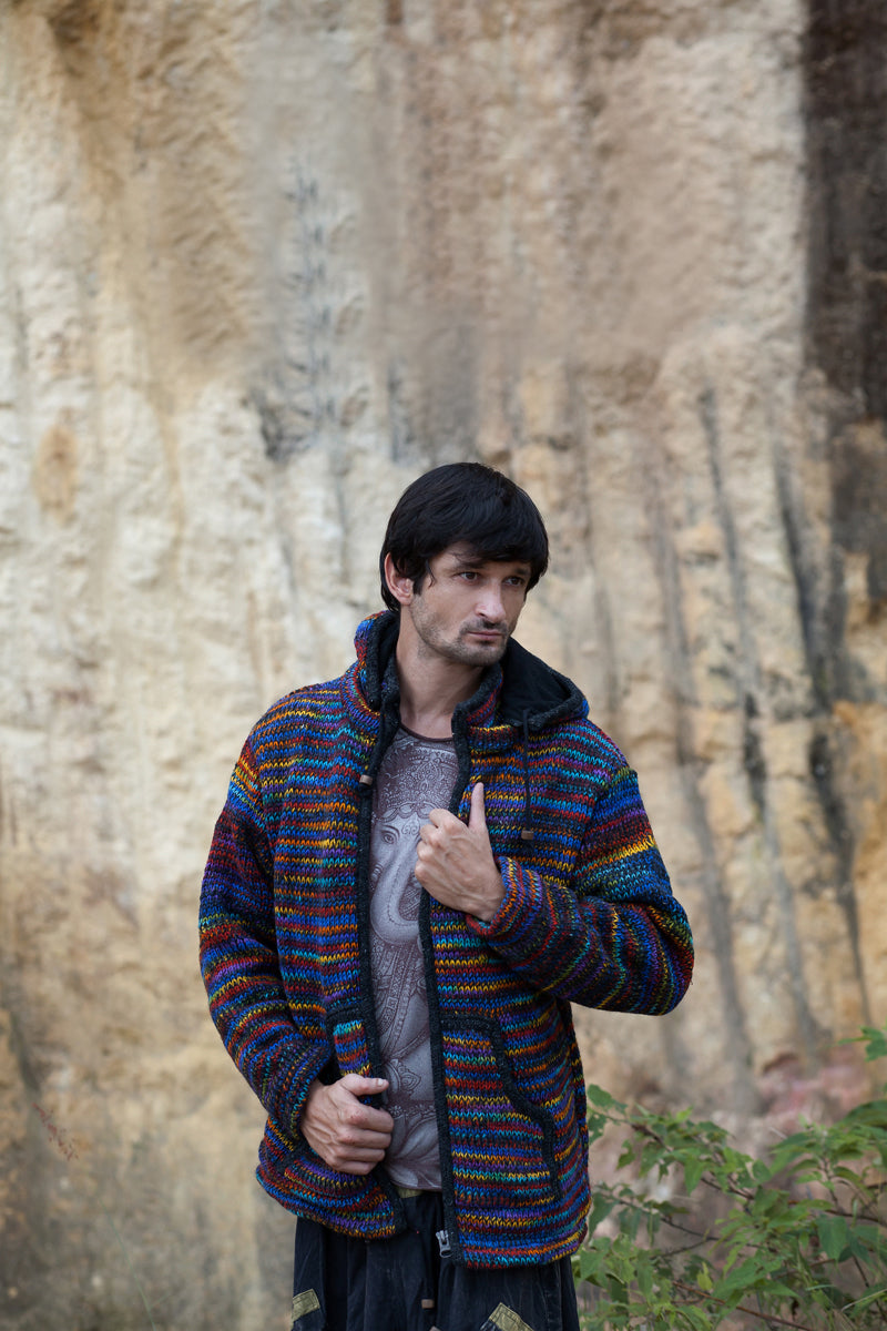 Wool Jacket - Charcoal - Rainbow