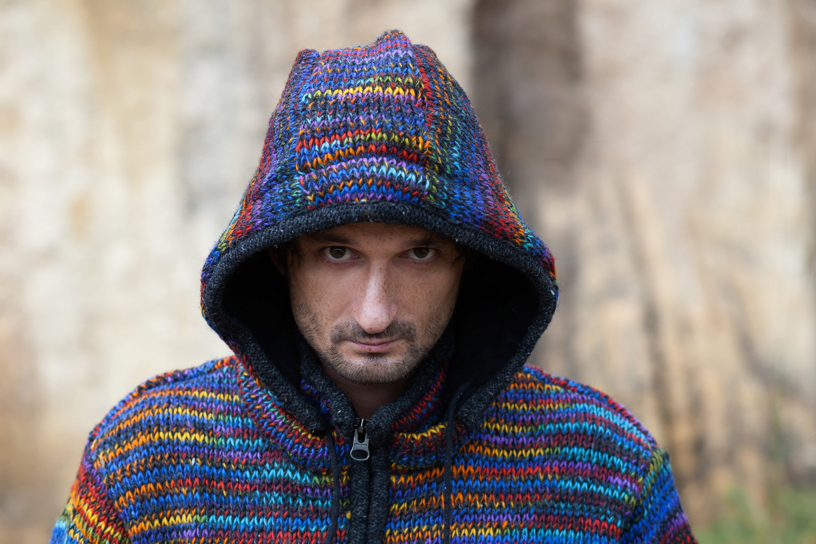 Wool Jacket - Charcoal - Rainbow